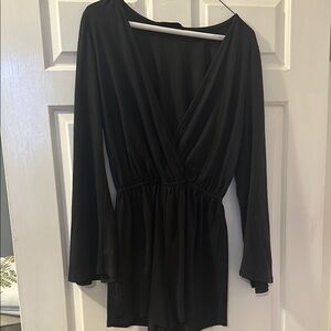 Black Long Sleeve Romper